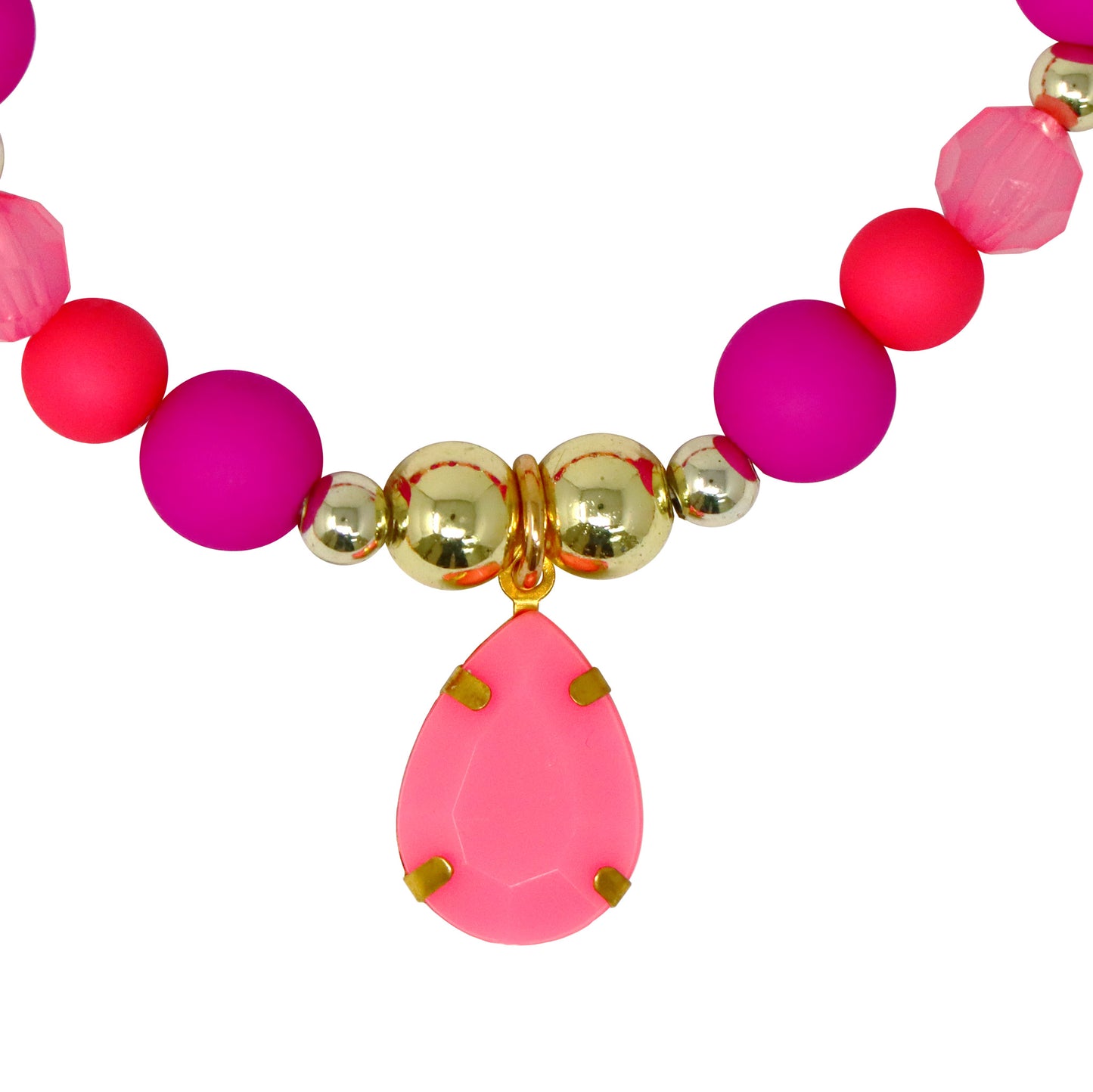 Fairy Delight Beaded Bracelet with Pendant - Pink Poppy Australia