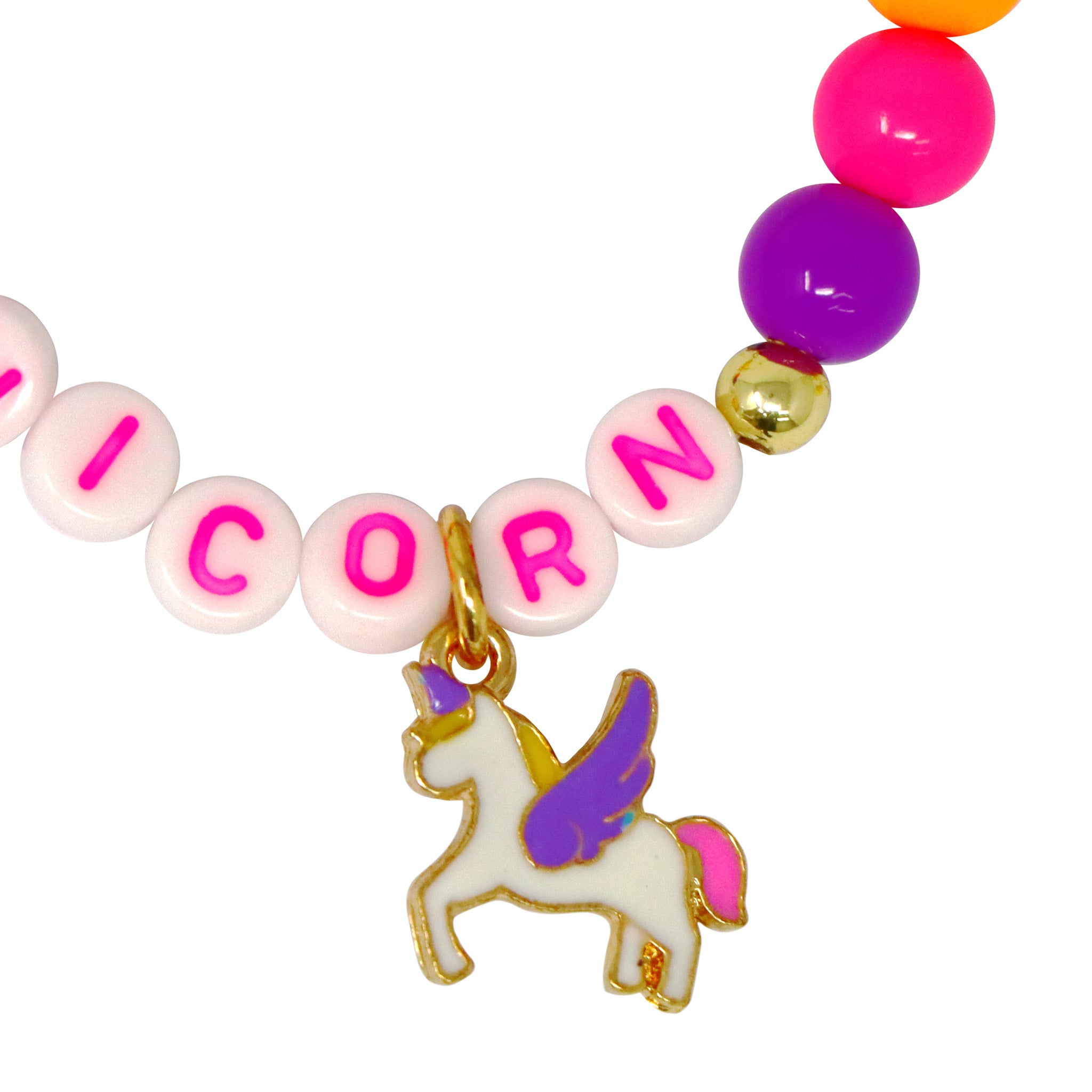 BFF Unicorn Rainbow Pearl Bracelet Set - Pink Poppy Australia