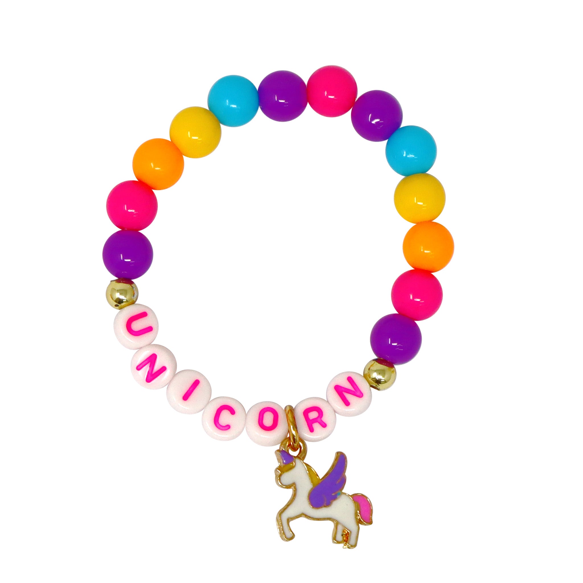 BFF Unicorn Rainbow Pearl Bracelet Set - Pink Poppy Australia