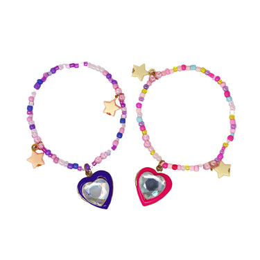 BFF Sparkle Heart Bestie Bracelet Set - Pink Poppy Australia