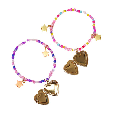 BFF Sparkle Heart Bestie Bracelet Set - Pink Poppy Australia