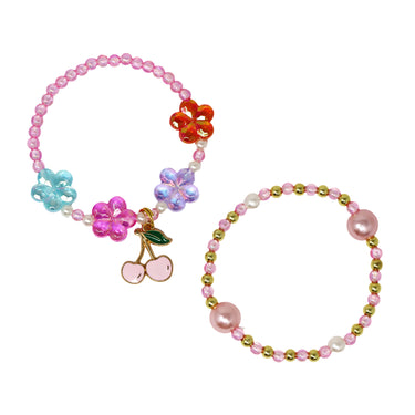 BFF Cherry Friendship Bracelet Set - Pink Poppy Australia