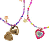 BFF Sparkle Heart Bestie Necklace Set - Pink Poppy Australia