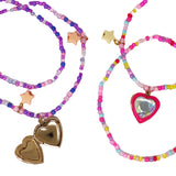 BFF Sparkle Heart Bestie Necklace Set - Pink Poppy Australia