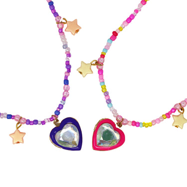 BFF Sparkle Heart Bestie Necklace Set - Pink Poppy Australia