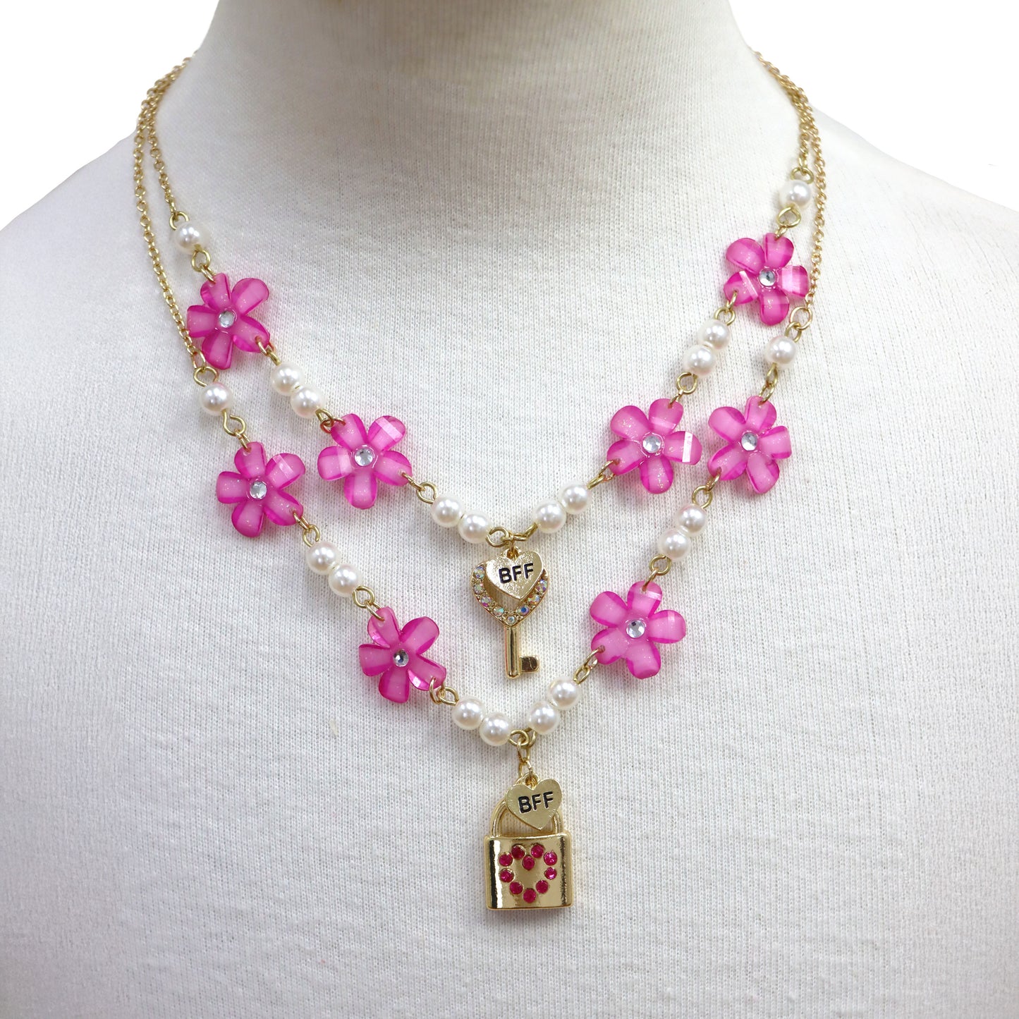 BFF Lock & Key Necklace Set