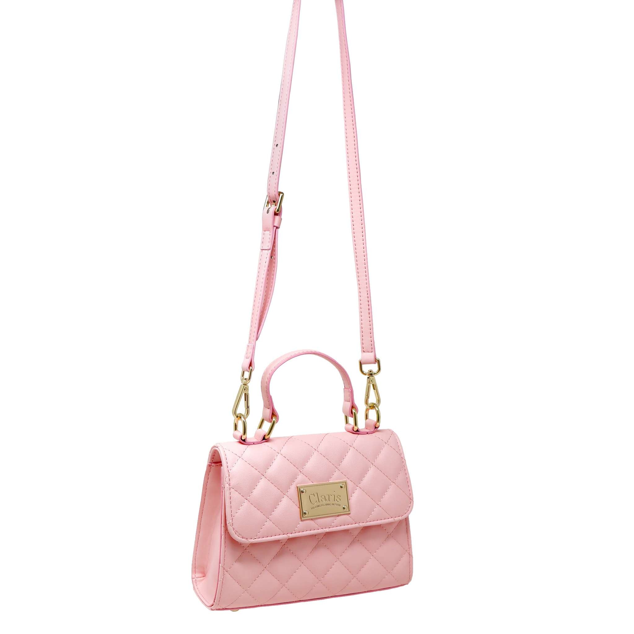 Claris: The Chicest Mouse In Paris™ Quilted Shoulder Handbag - Pink Poppy Australia
