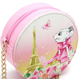 Claris The Chicest Mouse in Paris™ Magnificent Mess Printed Handbag - Pink Poppy Australia