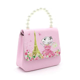 Claris the Chicest Mouse in Paris Handbag with Pearl Handle - Pink Poppy Australia