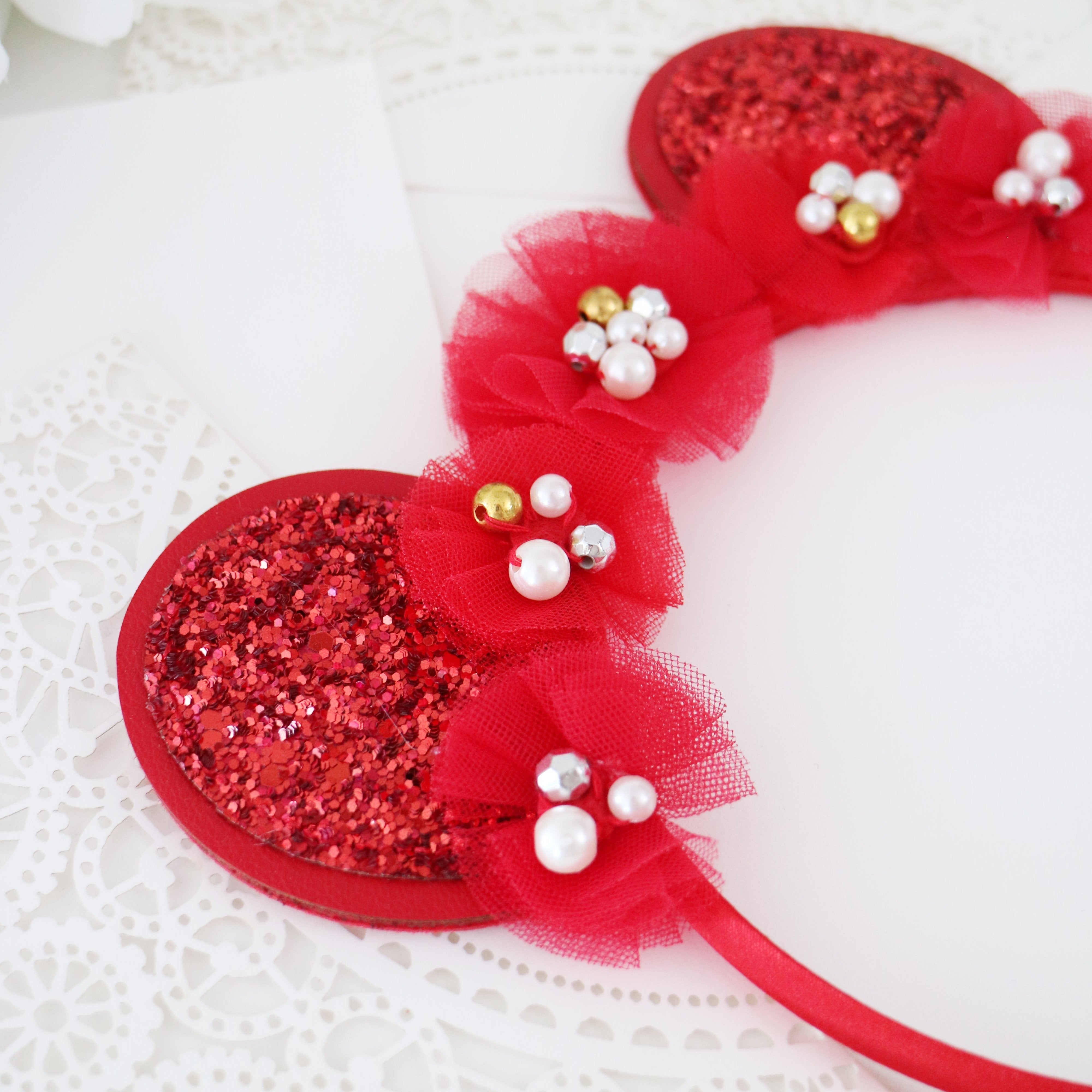 Claris: The Chicest Mouse In Paris™ Ears Holiday Heist Headband - Pink Poppy Australia