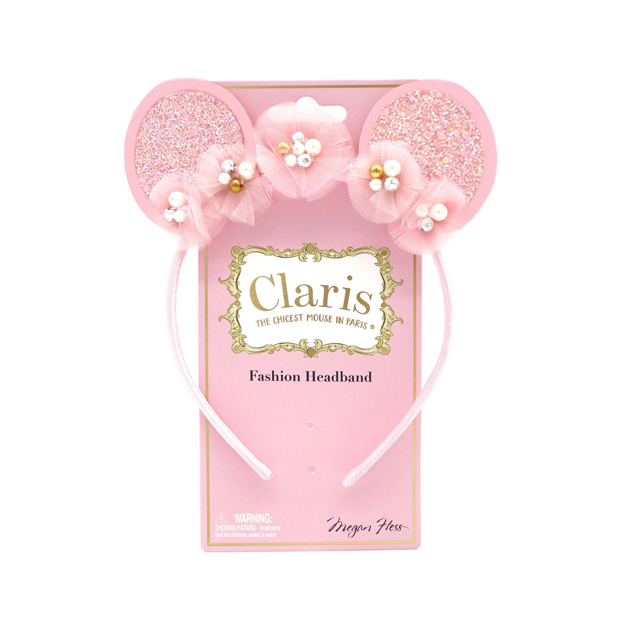 Claris The Chicest Mouse in Parisβ’ Magnificent Mess Ears Headband - Pink Poppy Australia