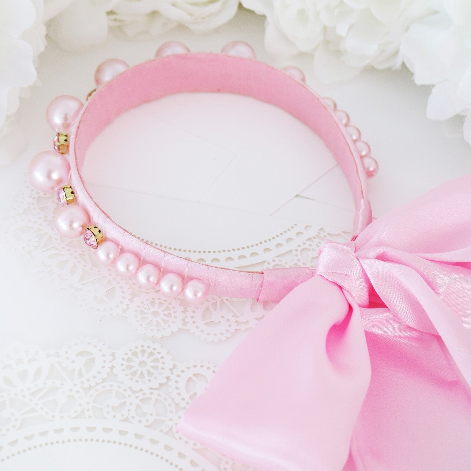 Claris the Chicest Mouse in Paris Pearl Headband - Pink Poppy Australia