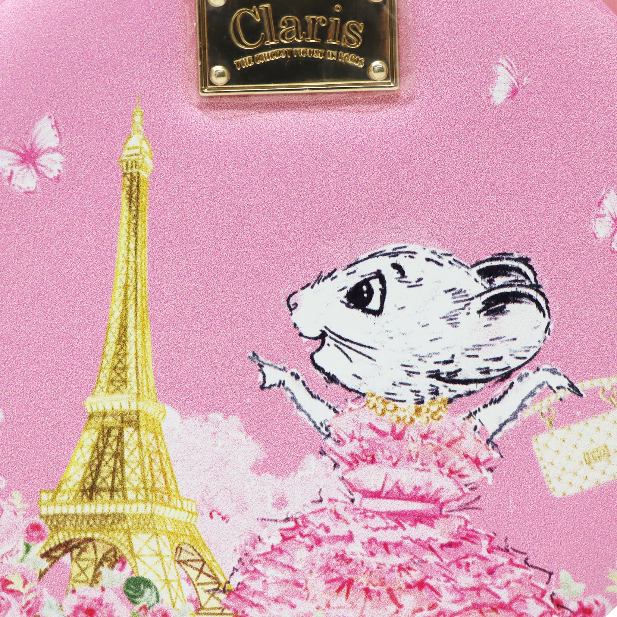 Claris the Chicest Mouse in Paris Mini Handbag Jewellery Case - Pink Poppy Australia