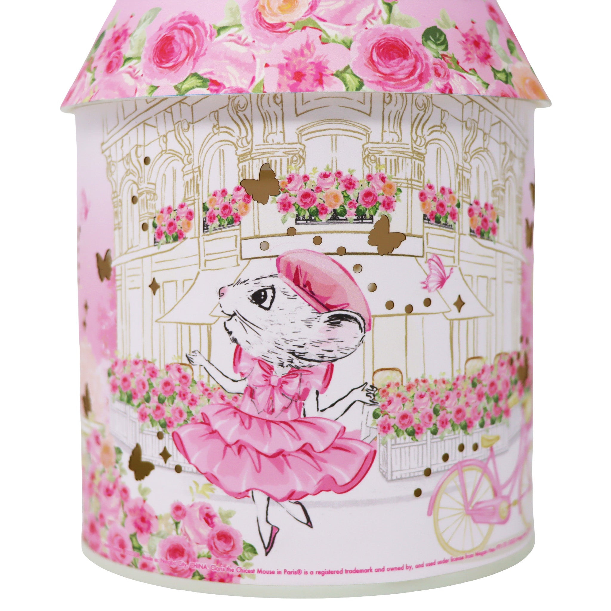 Claris The Chicest Mouse In Paris Colour Changing LED Lantern - Pink Poppy Australia
