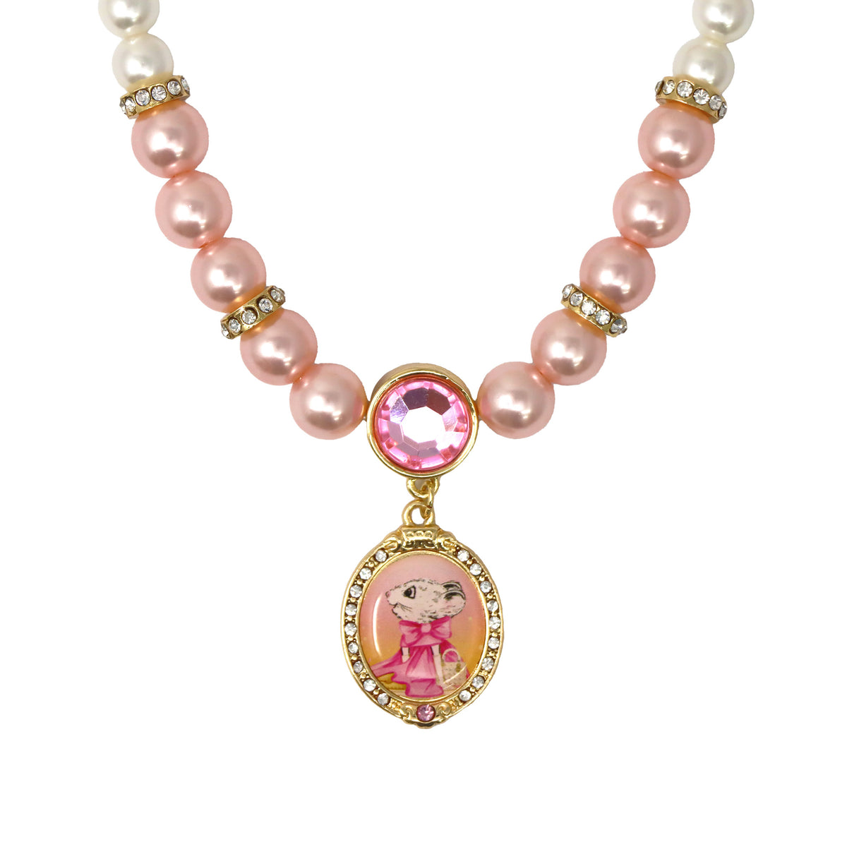 Claris The Chicest Mouse in Paris™ Magnificent Mess Necklace & Bracelet Set - Pink Poppy Australia