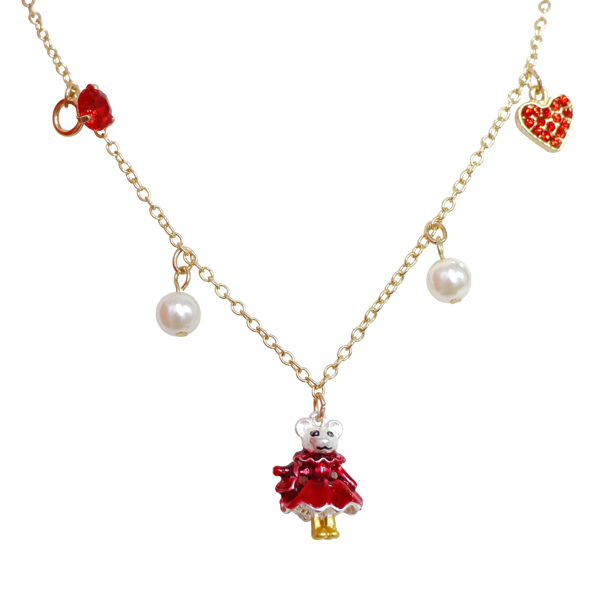 Claris: The Chicest Mouse In Paris™ Holiday Heist Charm Necklace - Pink Poppy Australia