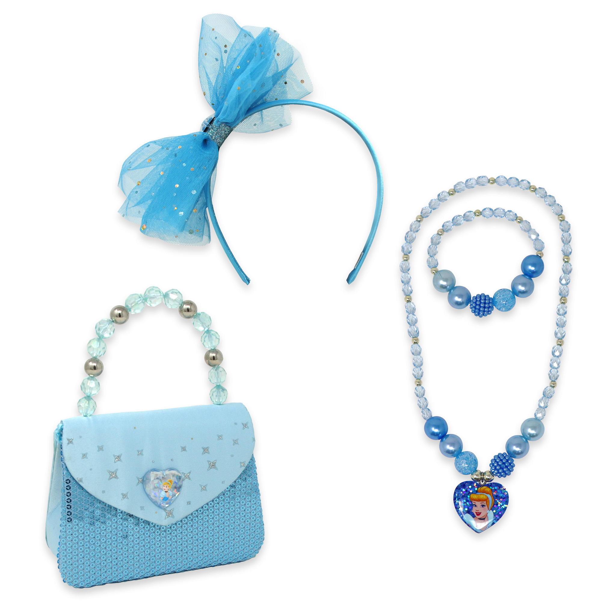 Disney Princess Cinderella Sparkling Accessories Bundle Pink Poppy