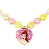 Disney Princess Belle Necklace & Bracelet Set - Pink Poppy Australia