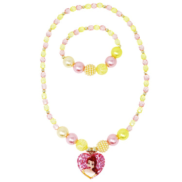 Disney Princess Belle Necklace & Bracelet Set - Pink Poppy Australia