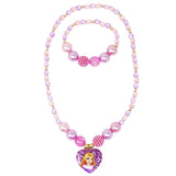 Disney Princess Rapunzel Necklace & Bracelet Set - Pink Poppy Australia