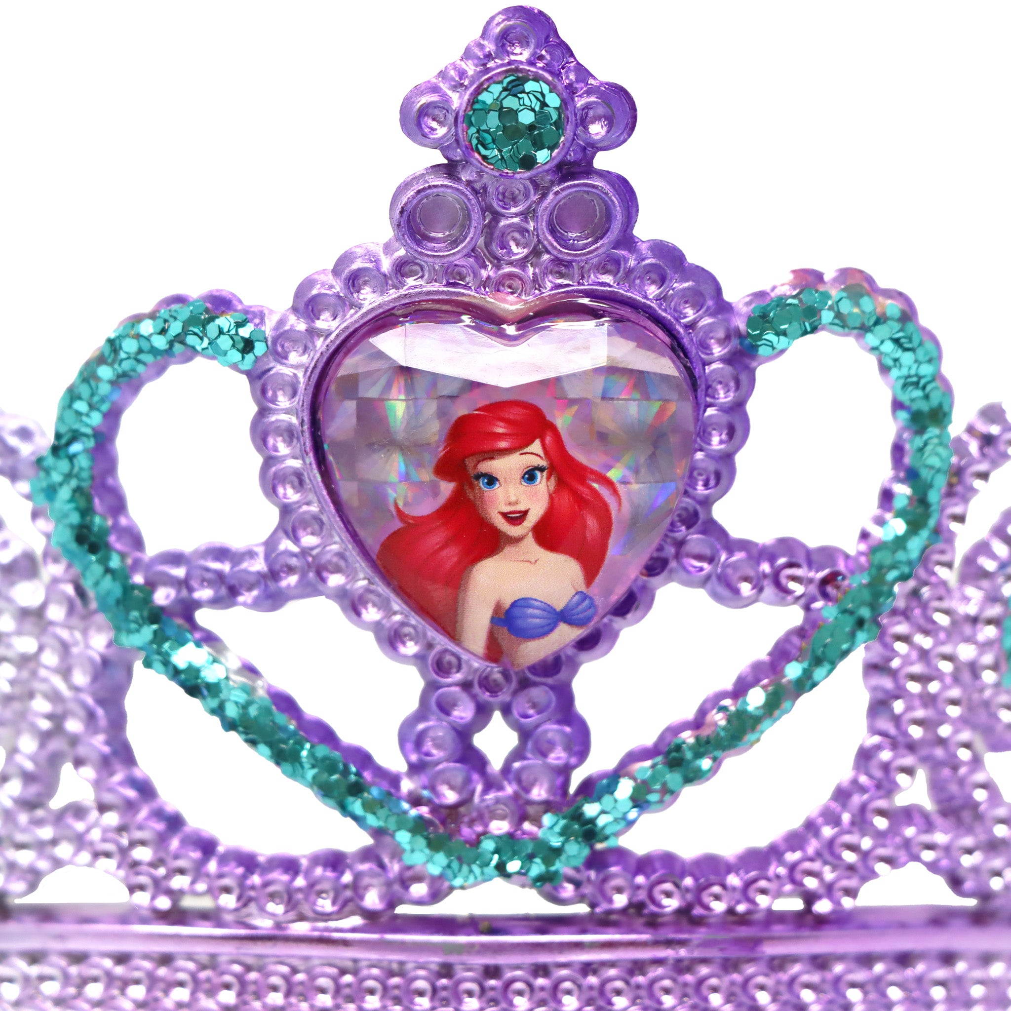 Disney Princess Ariel Heart Gemstone & Glitter Crown - Pink Poppy Australia
