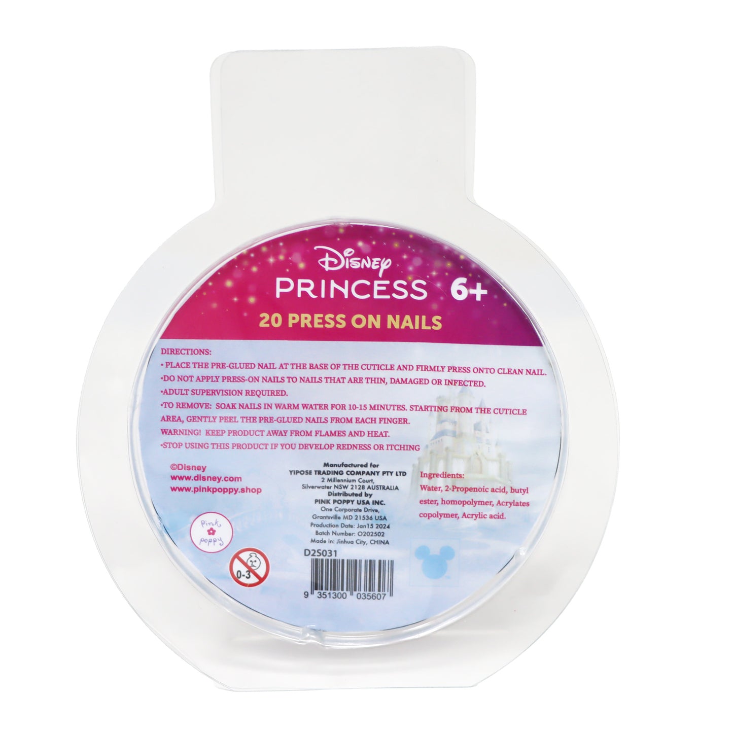 Disney Princess Press On Nails