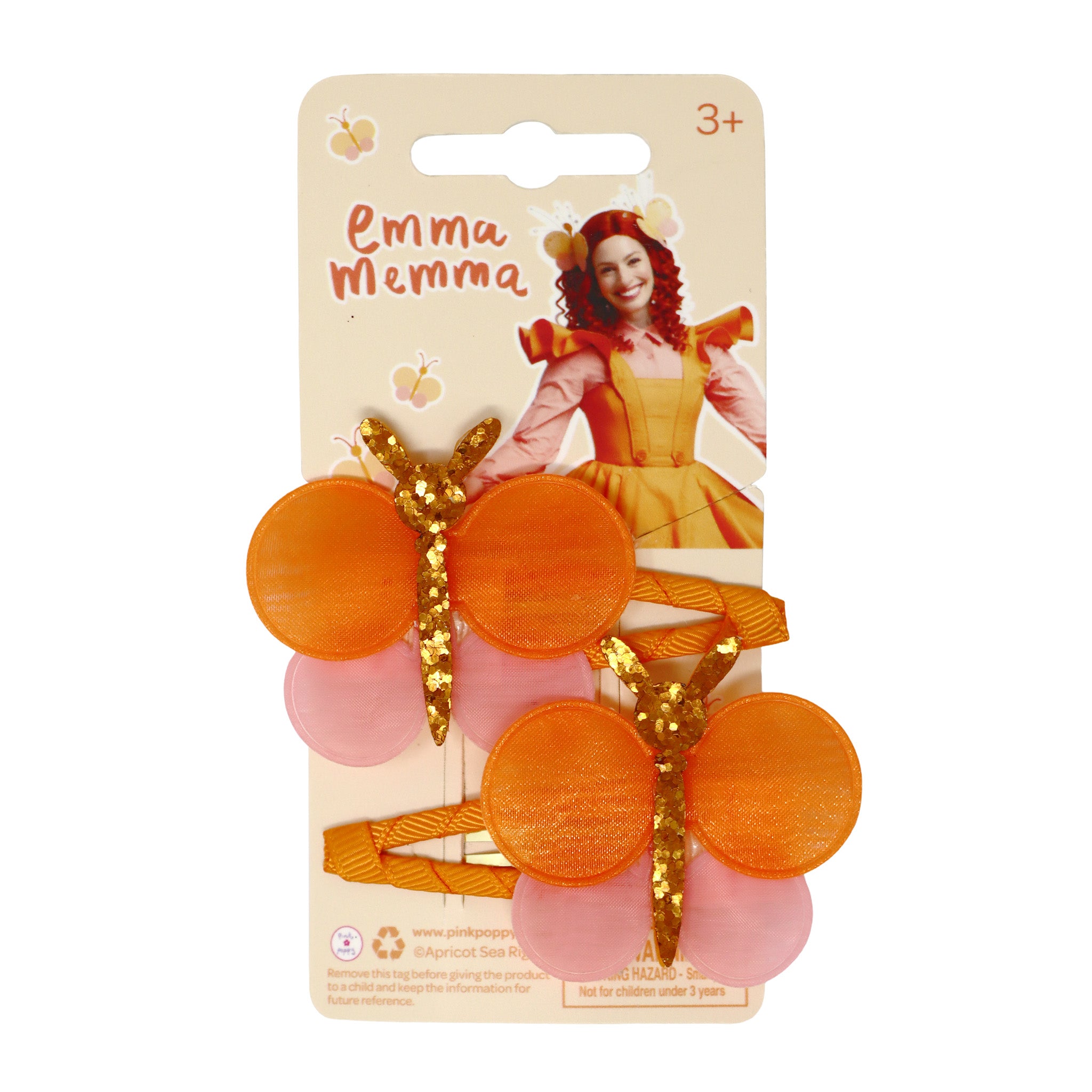 Emma Memma Butterfly Hair Clips - Pink Poppy Australia