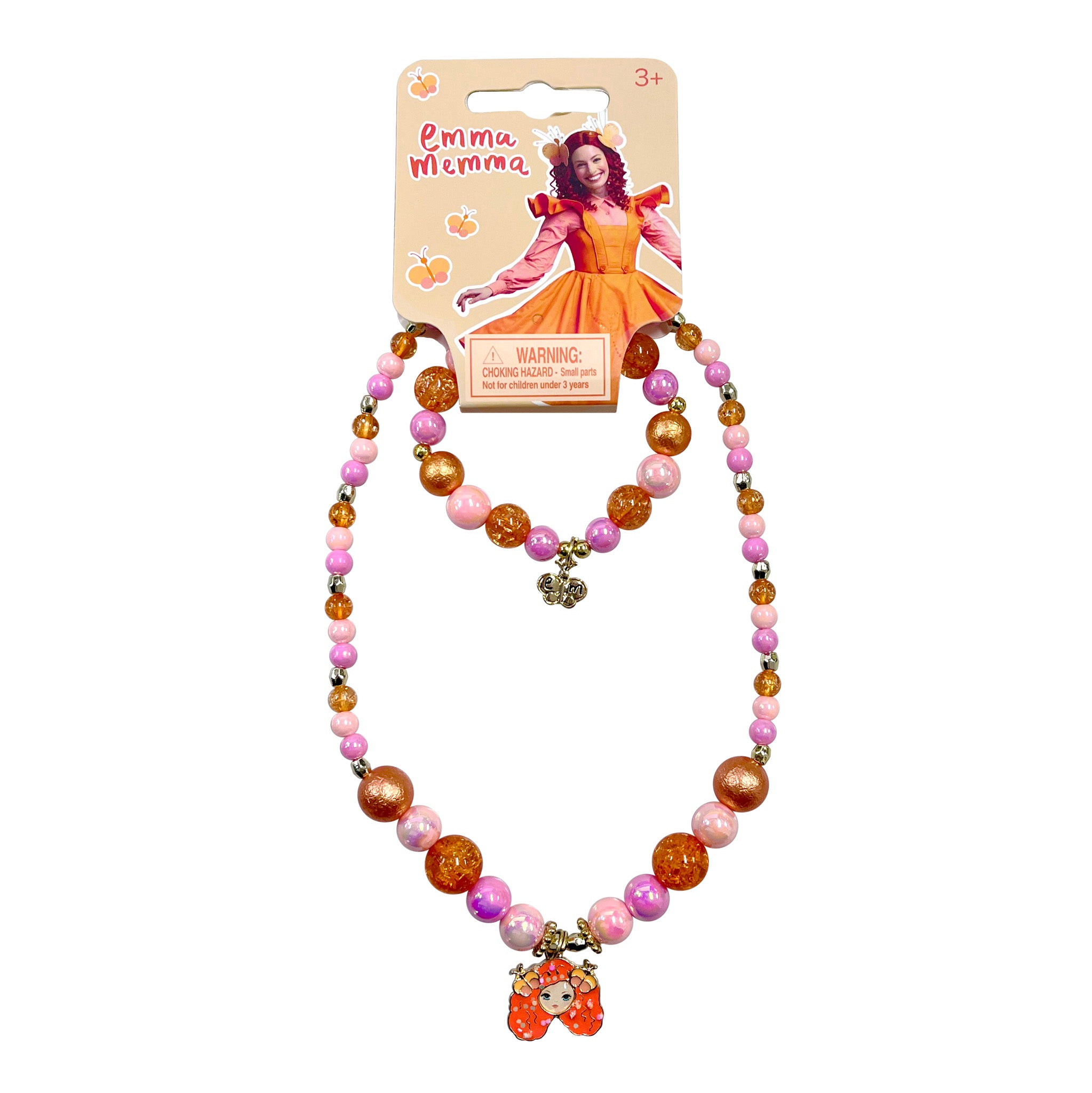 Emma Memma Necklace and Bracelet Set - Pink Poppy Australia