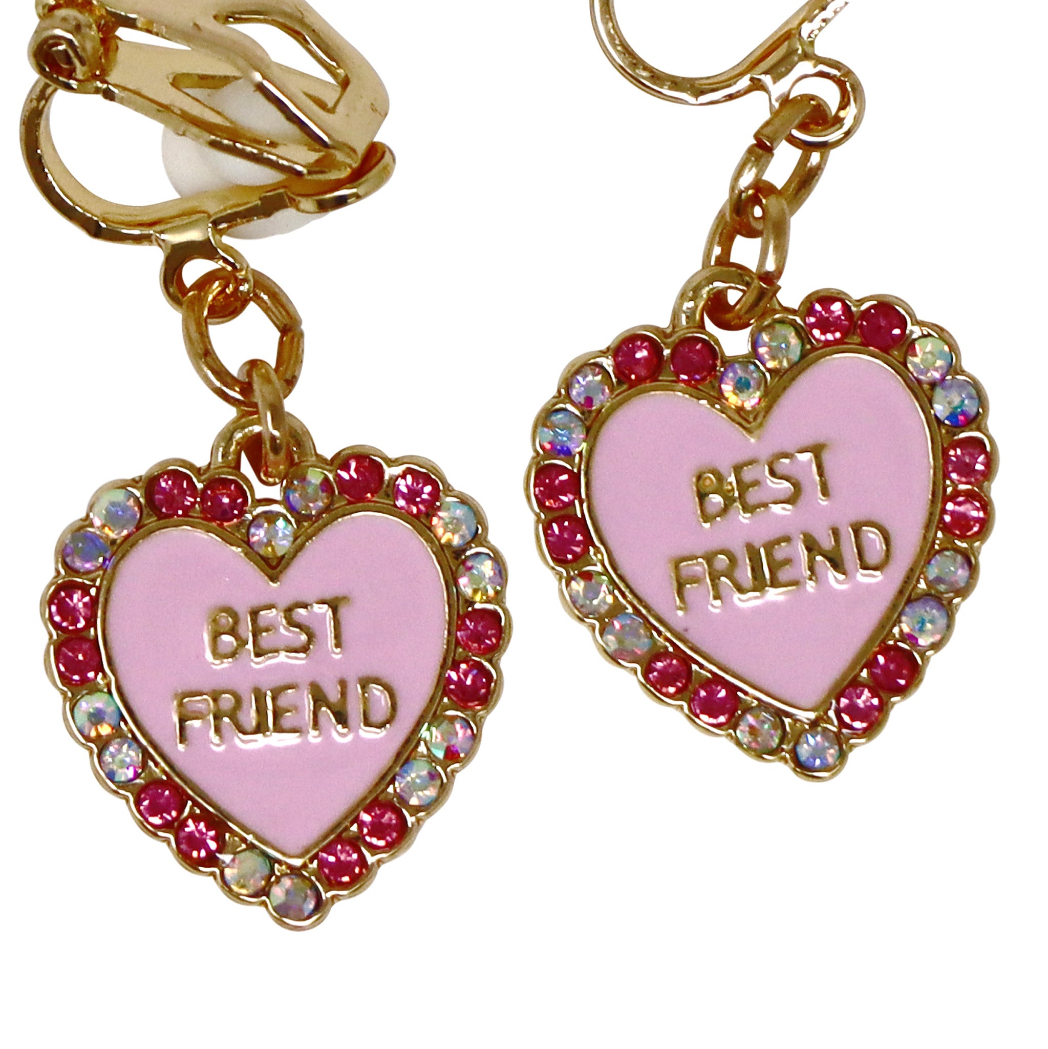 Best Friend Clip-on Earrings - Pink Poppy Australia