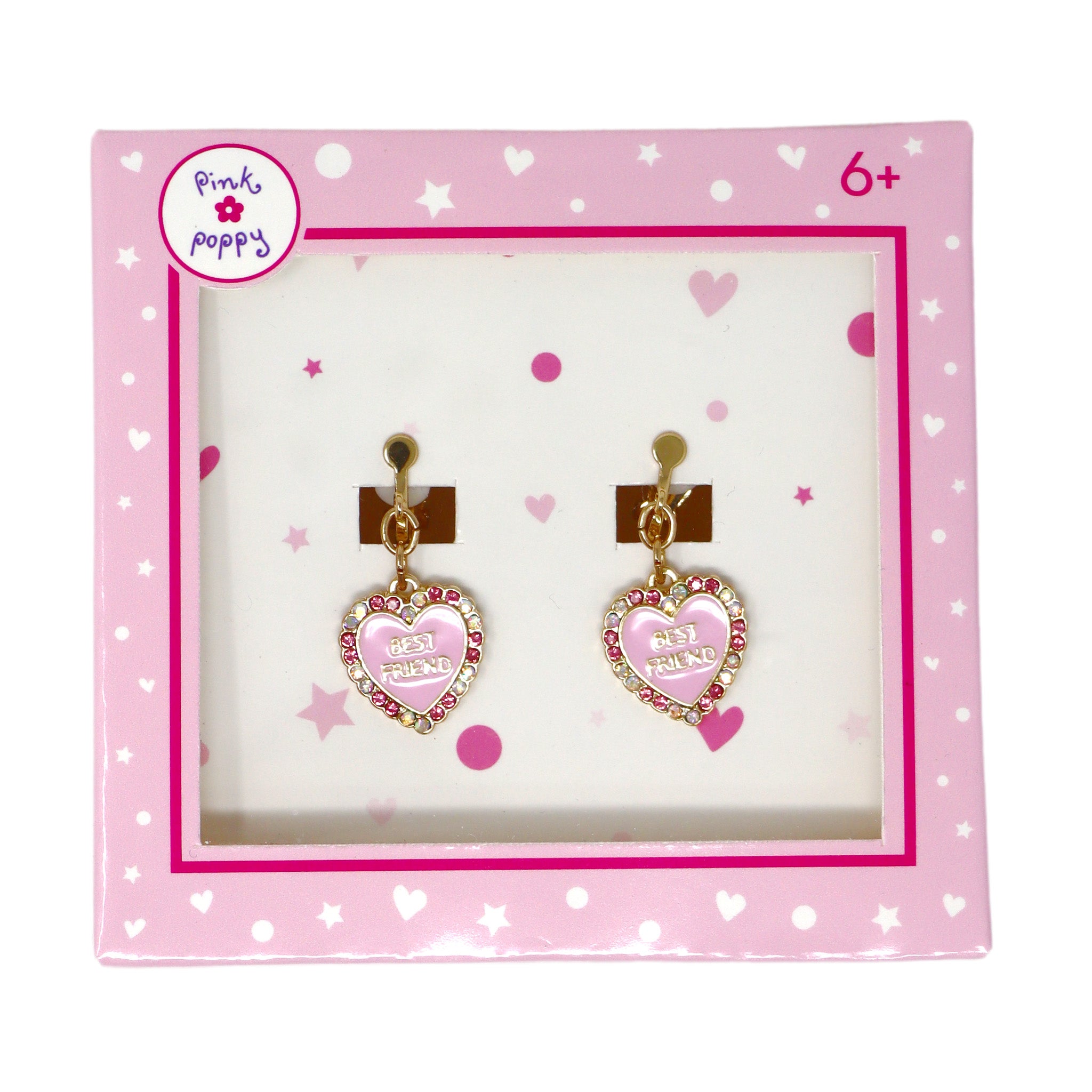 Best Friend Clip-on Earrings - Pink Poppy Australia