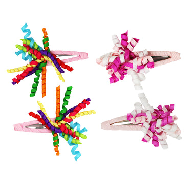 Curly Ribbon Hair Clip - Pink Poppy Australia
