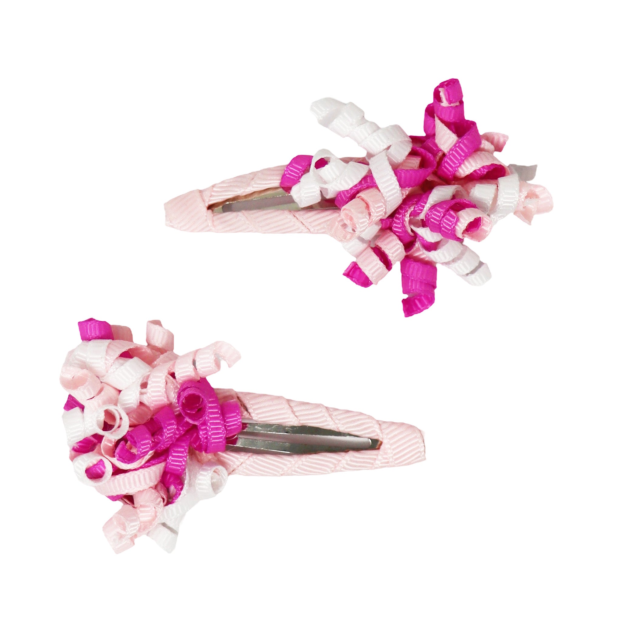Curly Ribbon Hair Clip - Pink Poppy Australia