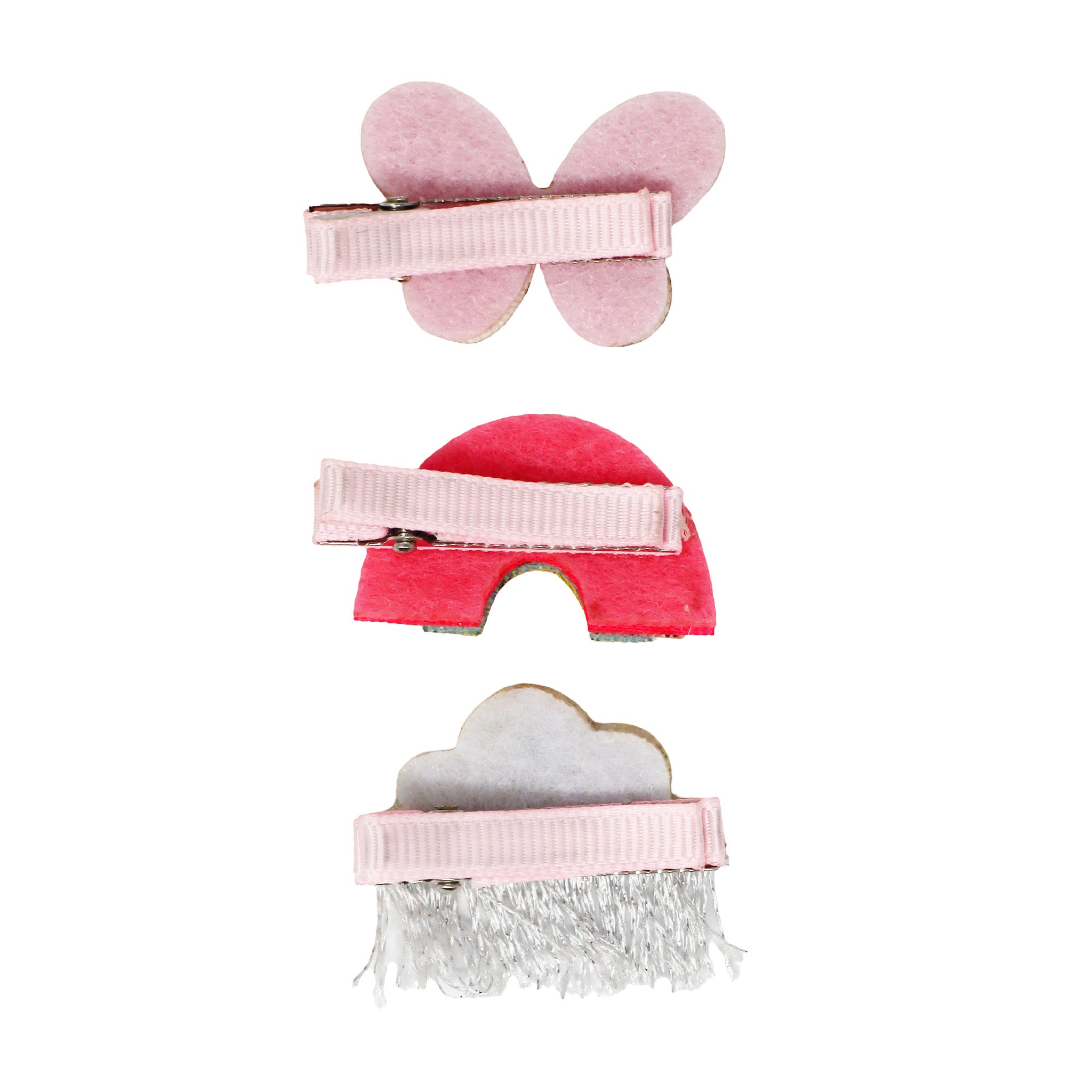 Glitter Rainbow and Cloud Hair Clips - Pink Poppy Australia