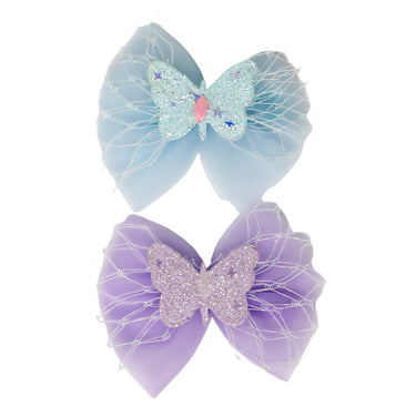 Glitter Butterfly Bow Hair Clip - Pink Poppy Australia