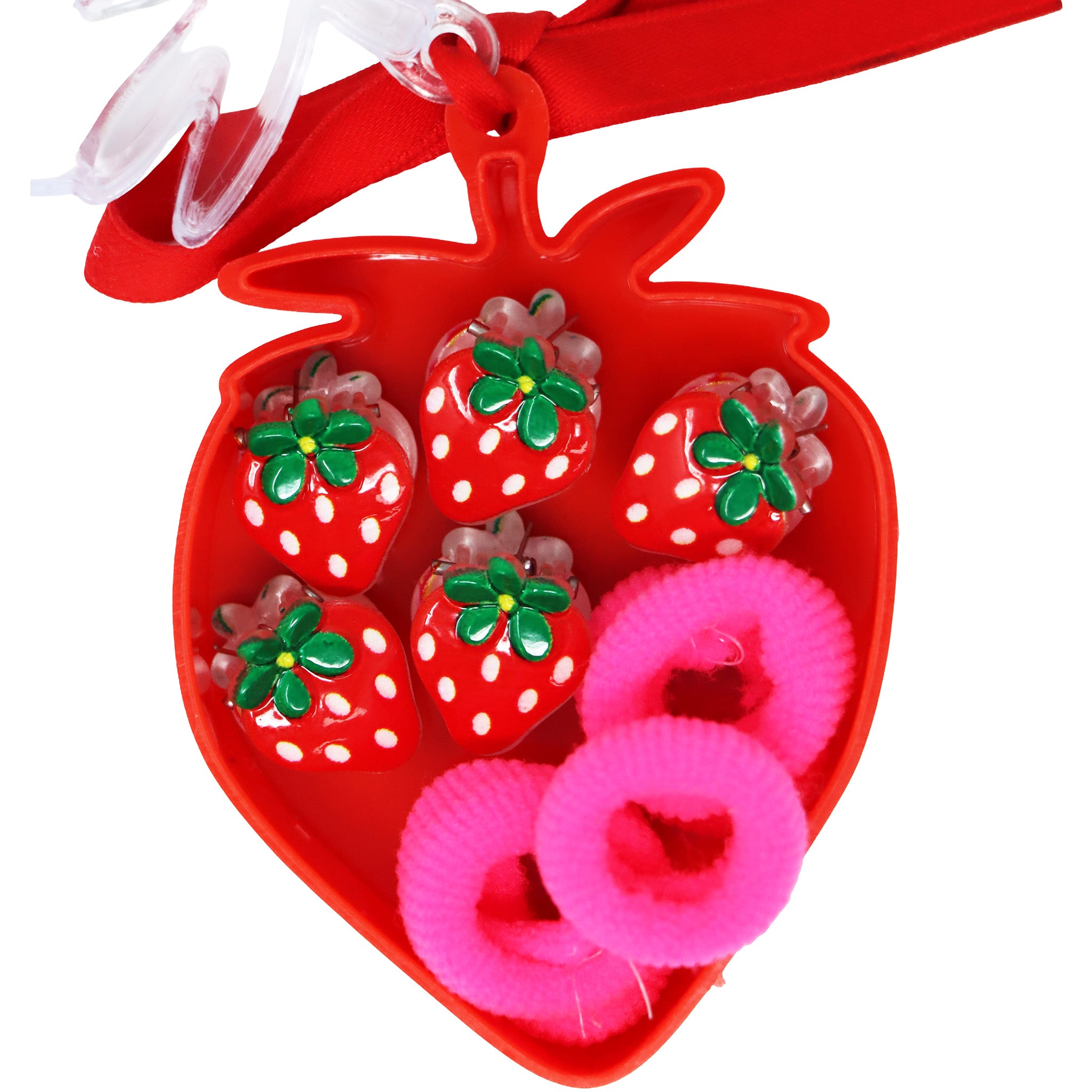 Mini Strawberry Hair Clip Set - Pink Poppy Australia