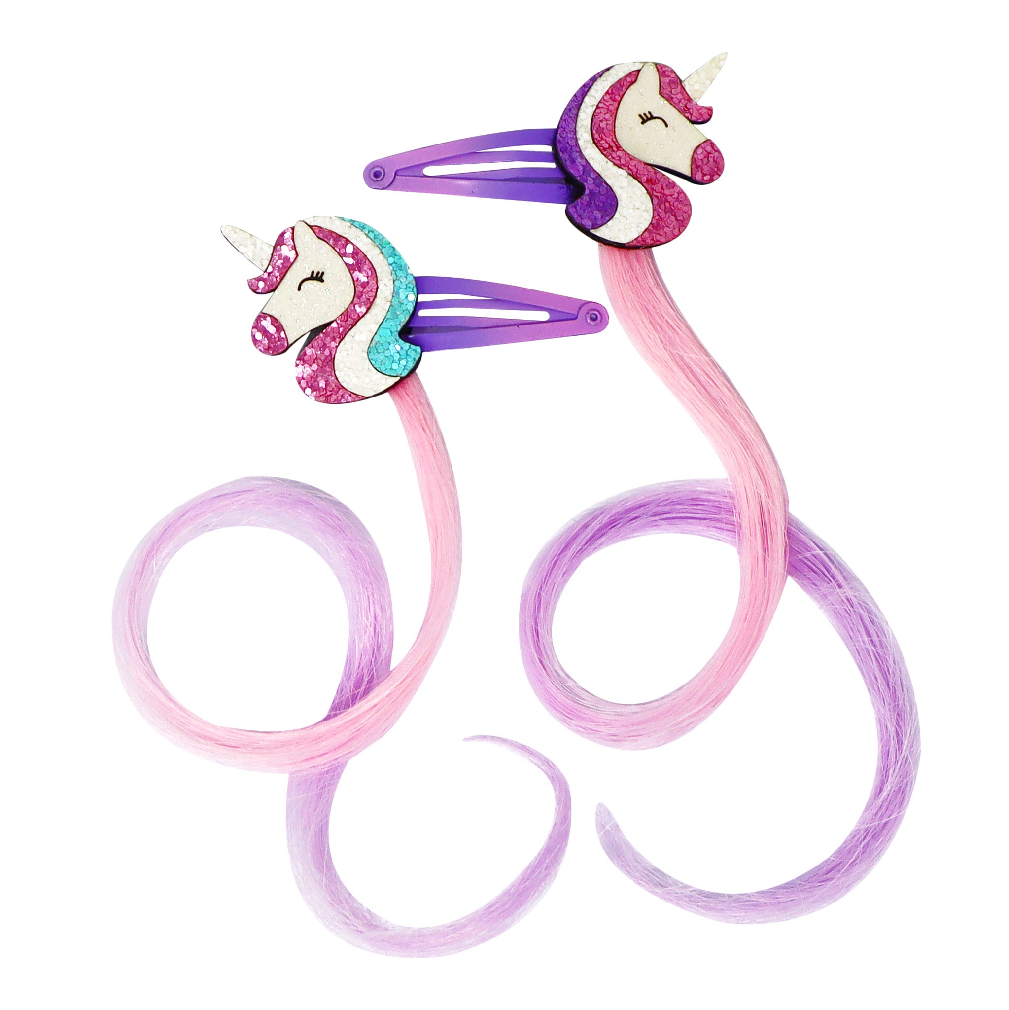 Unicorn Hair Clips with Hair Extension - Pink Poppy Australia