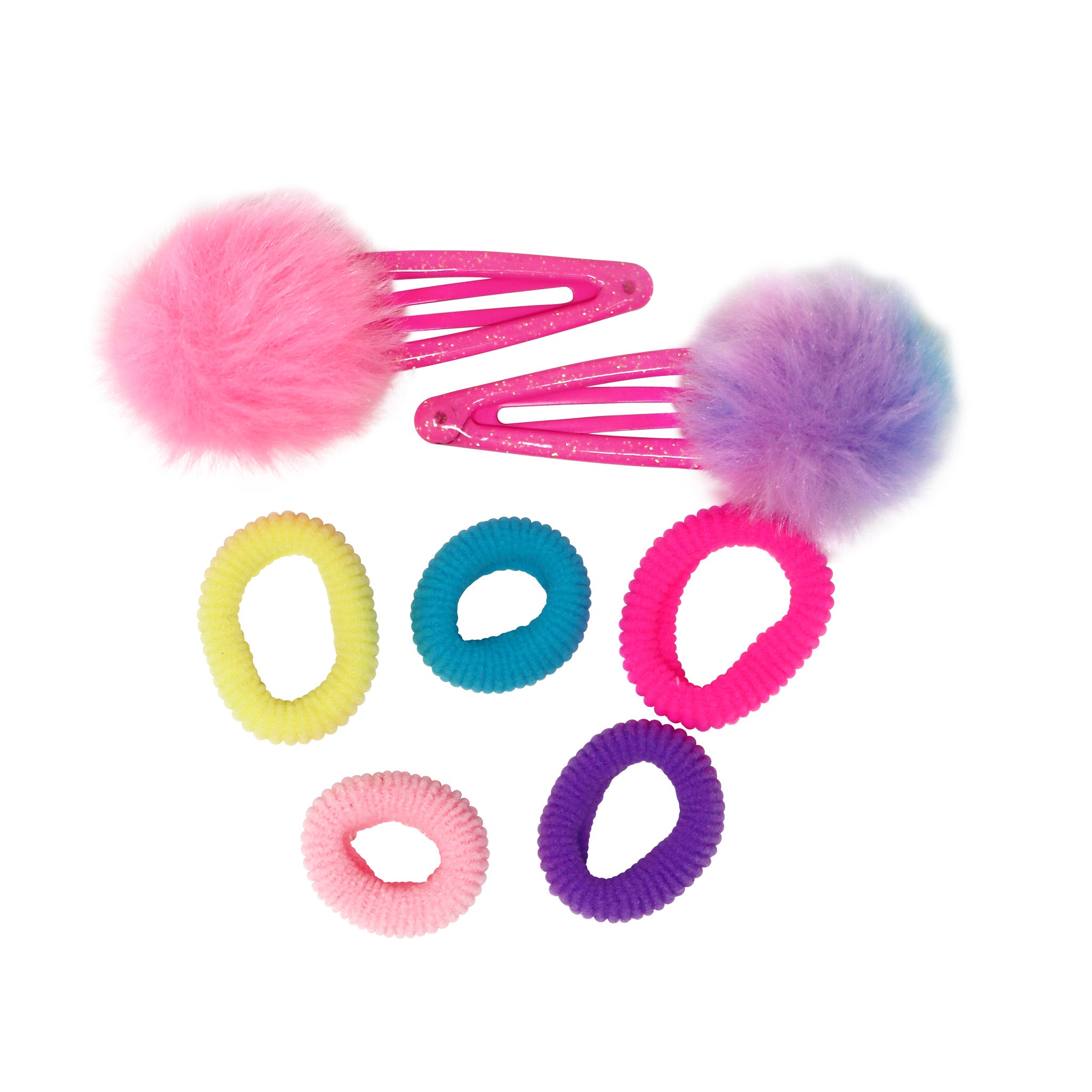 Pom Pom Hair Clips & Elastics - Pink Poppy Australia