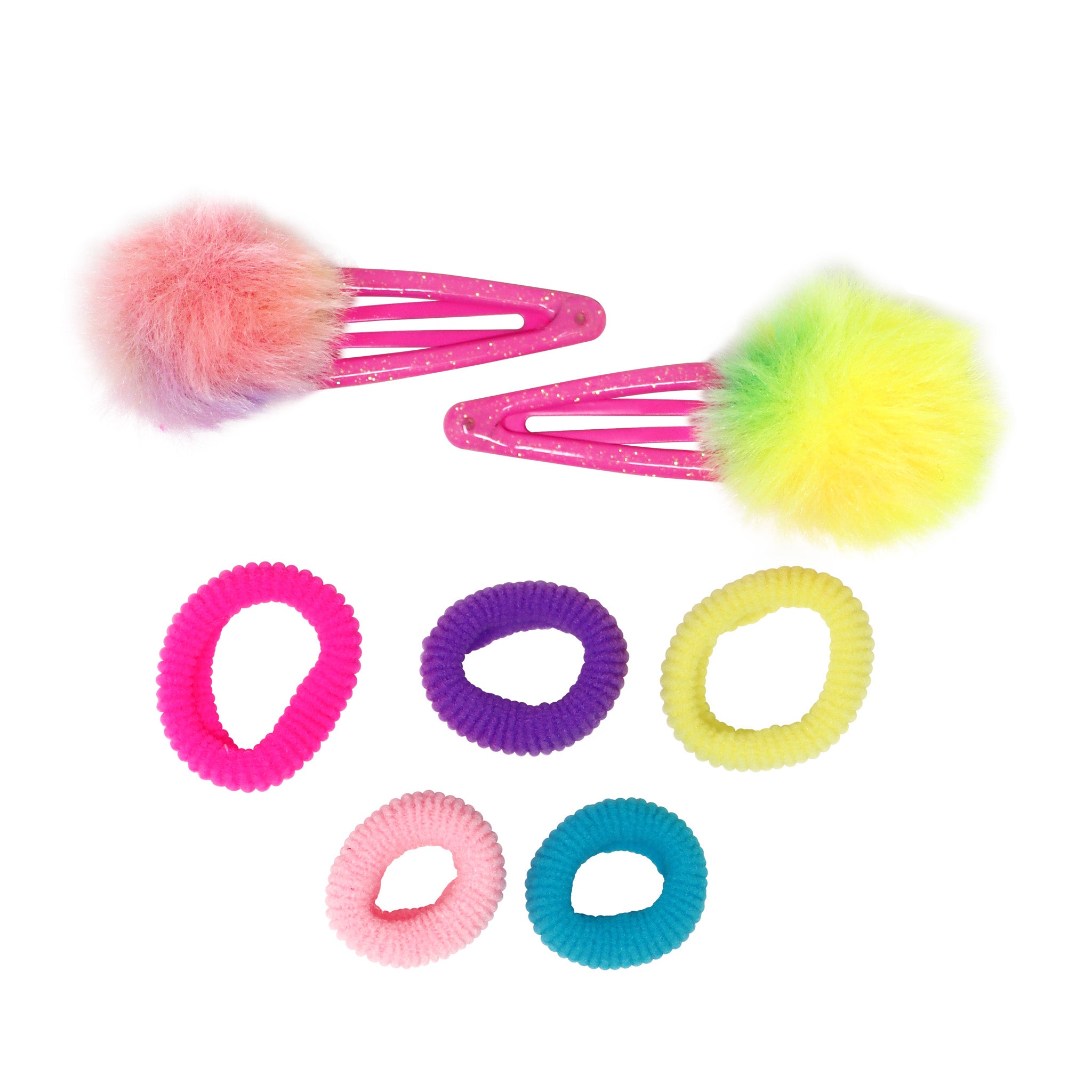 Pom Pom Hair Clips & Elastics - Pink Poppy Australia