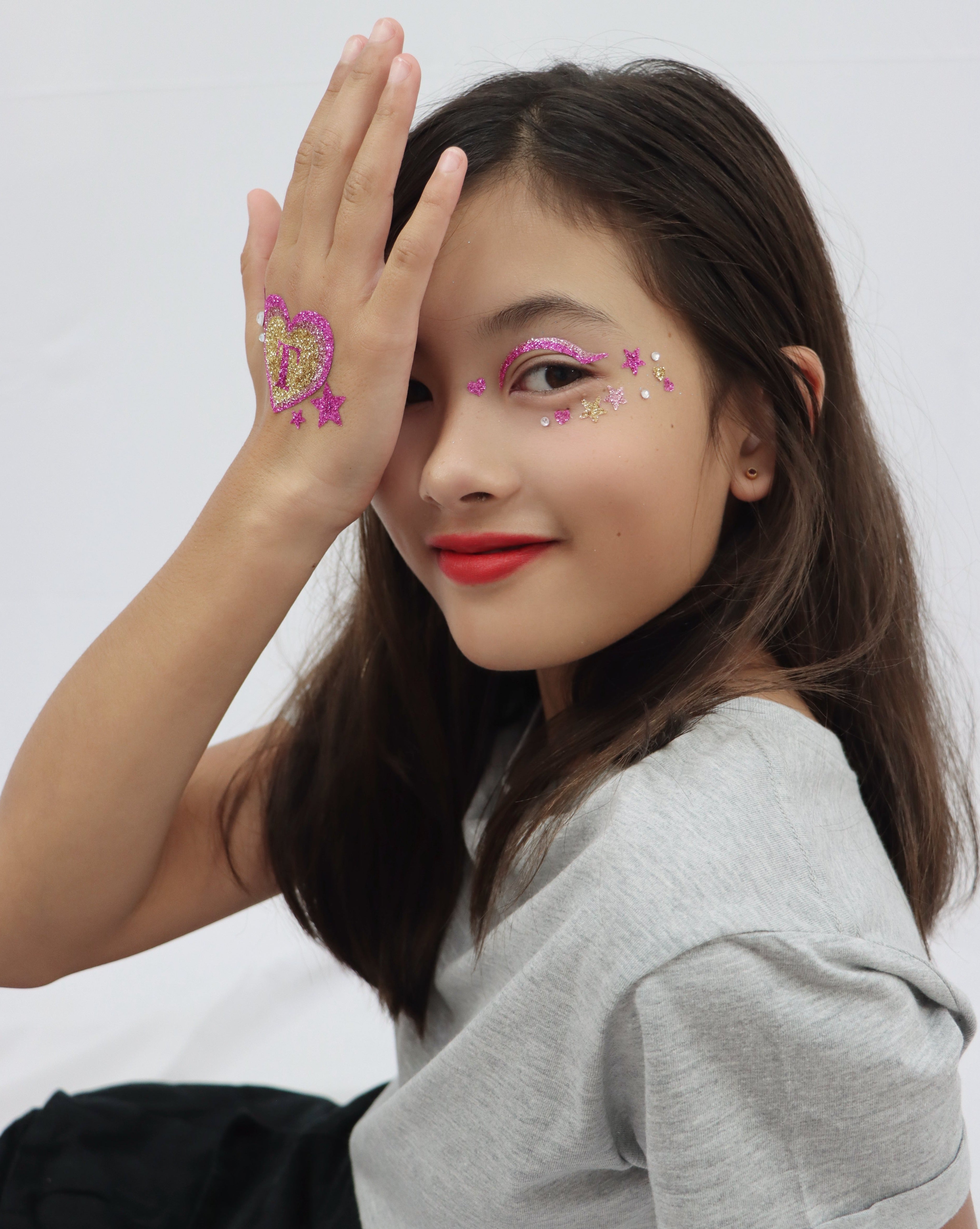 Romantics Lover Hand & Face Sticker - Pink Poppy Australia