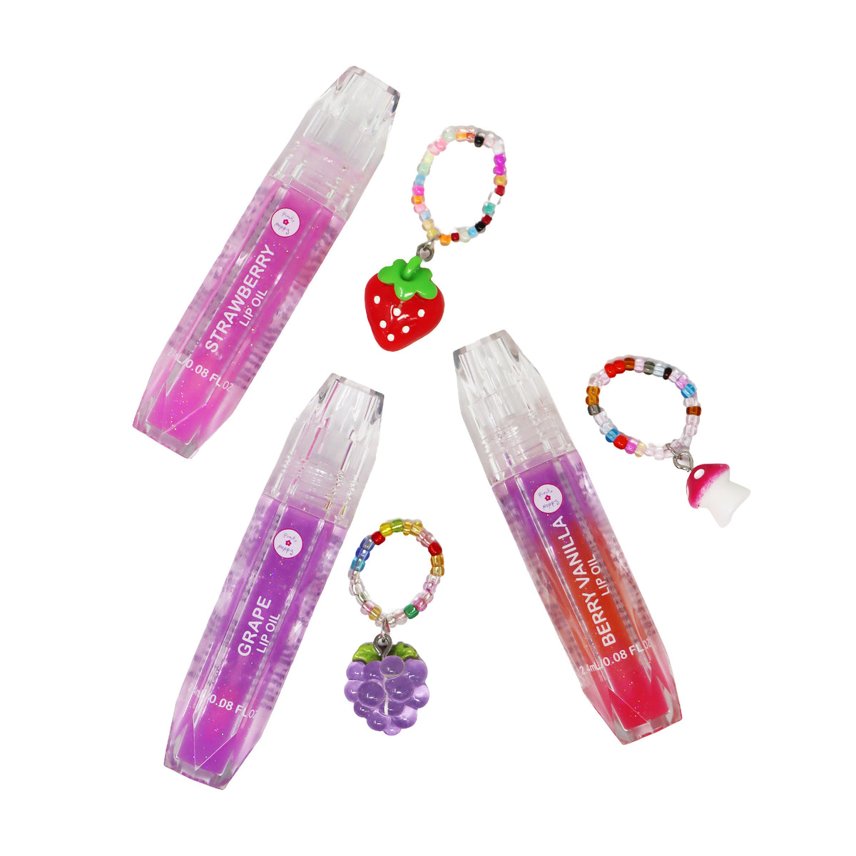 Scented Lip Oil with Ring Set - Pink Poppy Australia
