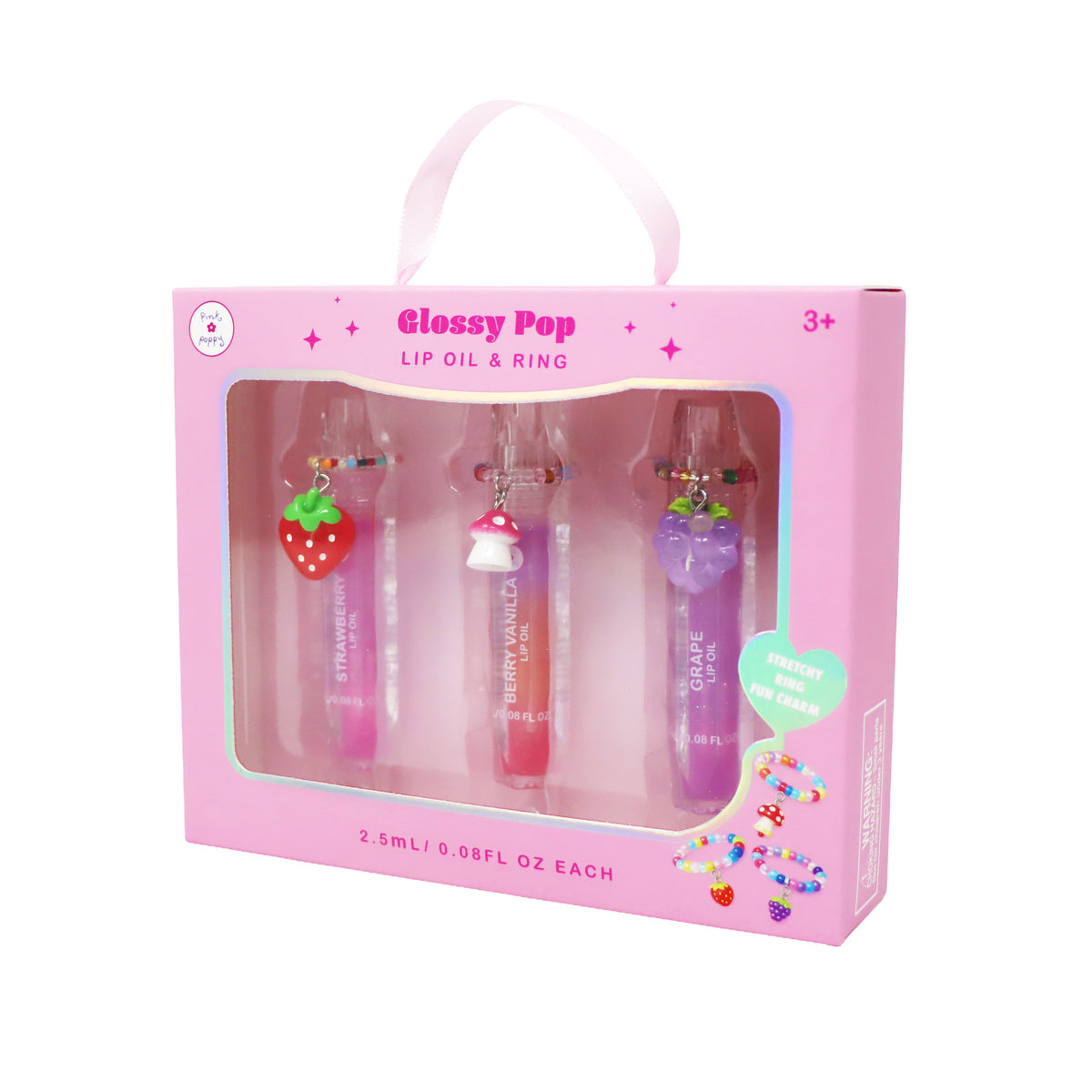 Scented Lip Oil with Ring Set - Pink Poppy Australia