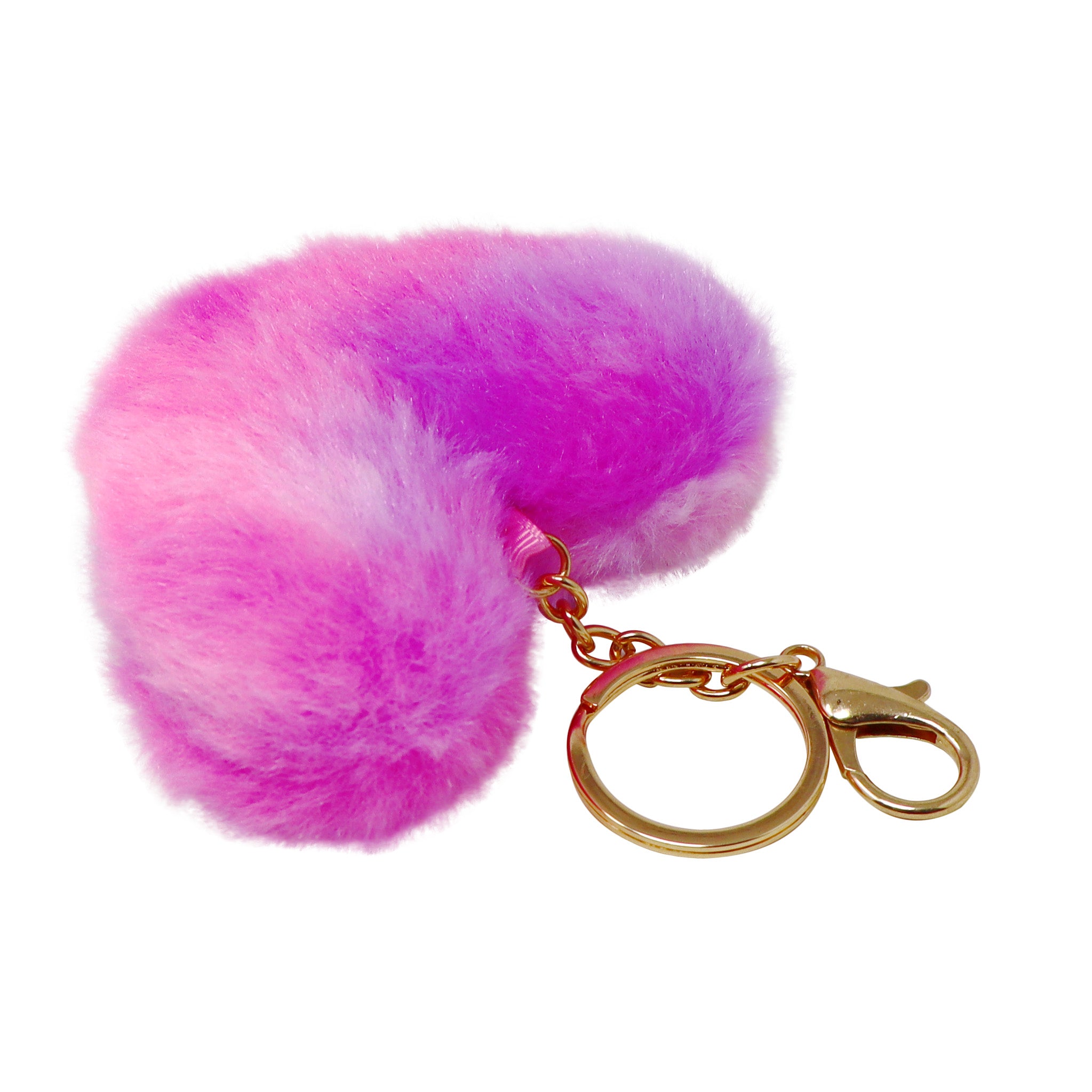 Fluffy Heart Key Chain - Pink Poppy Australia