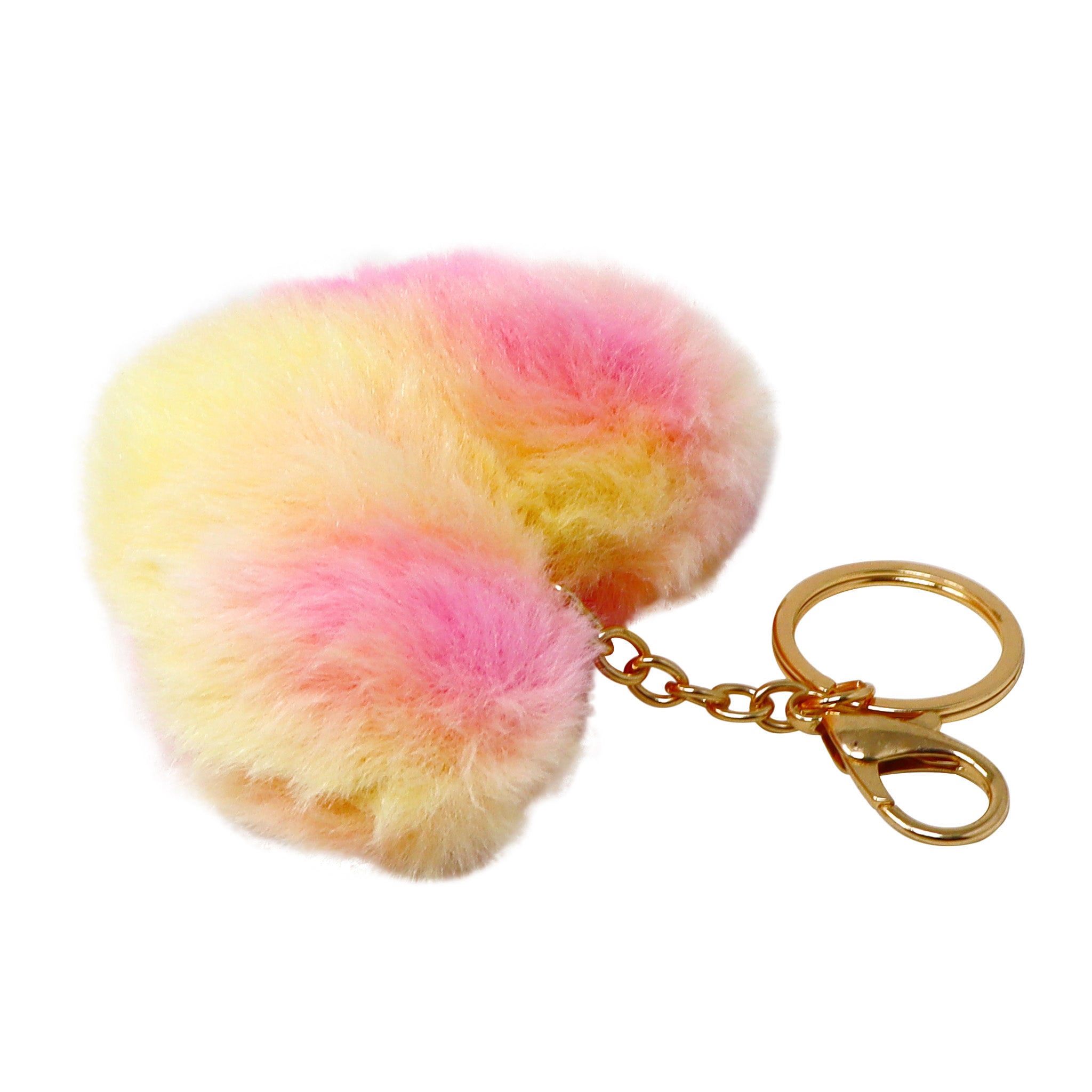 Fluffy Heart Key Chain - Pink Poppy Australia