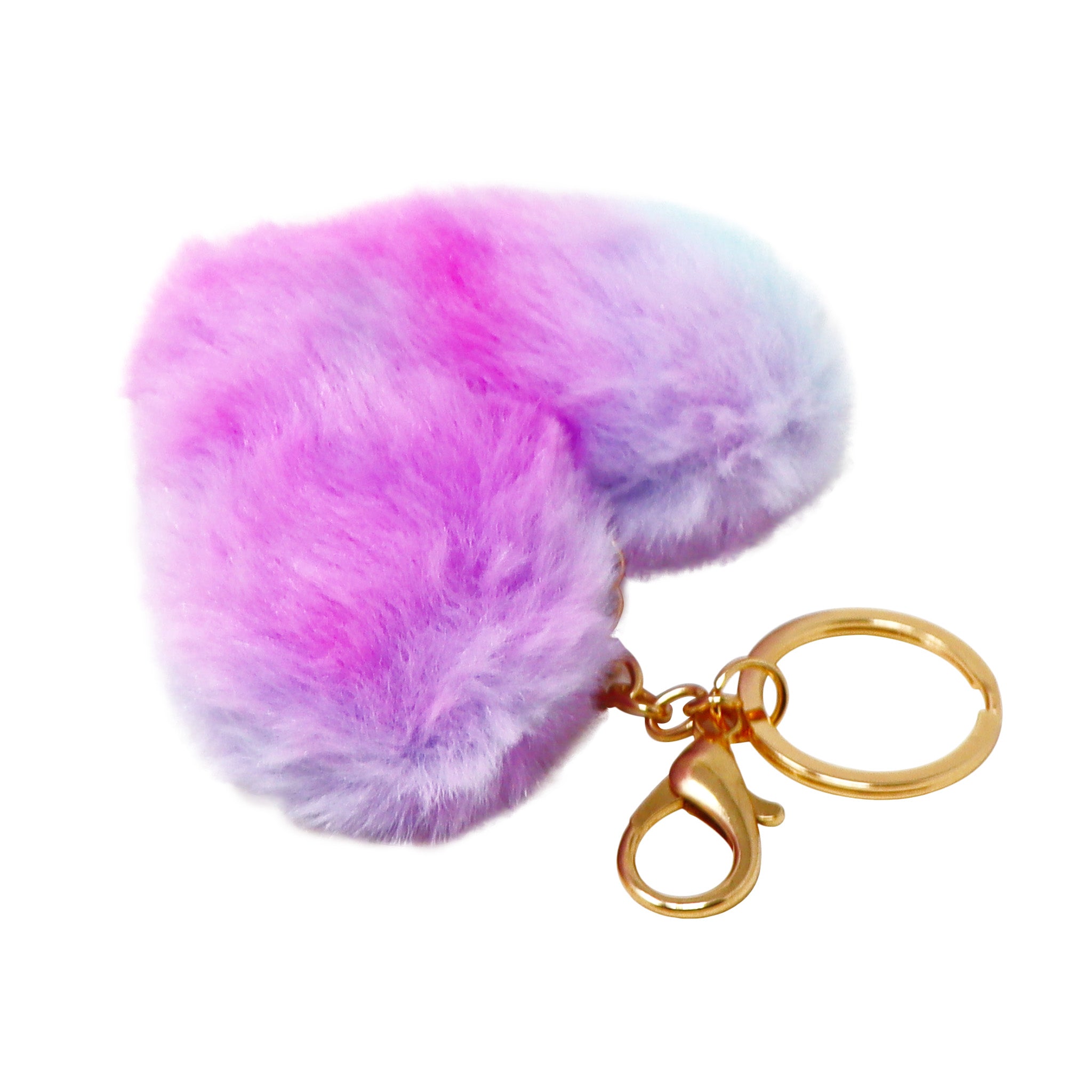 Fluffy Heart Key Chain - Pink Poppy Australia