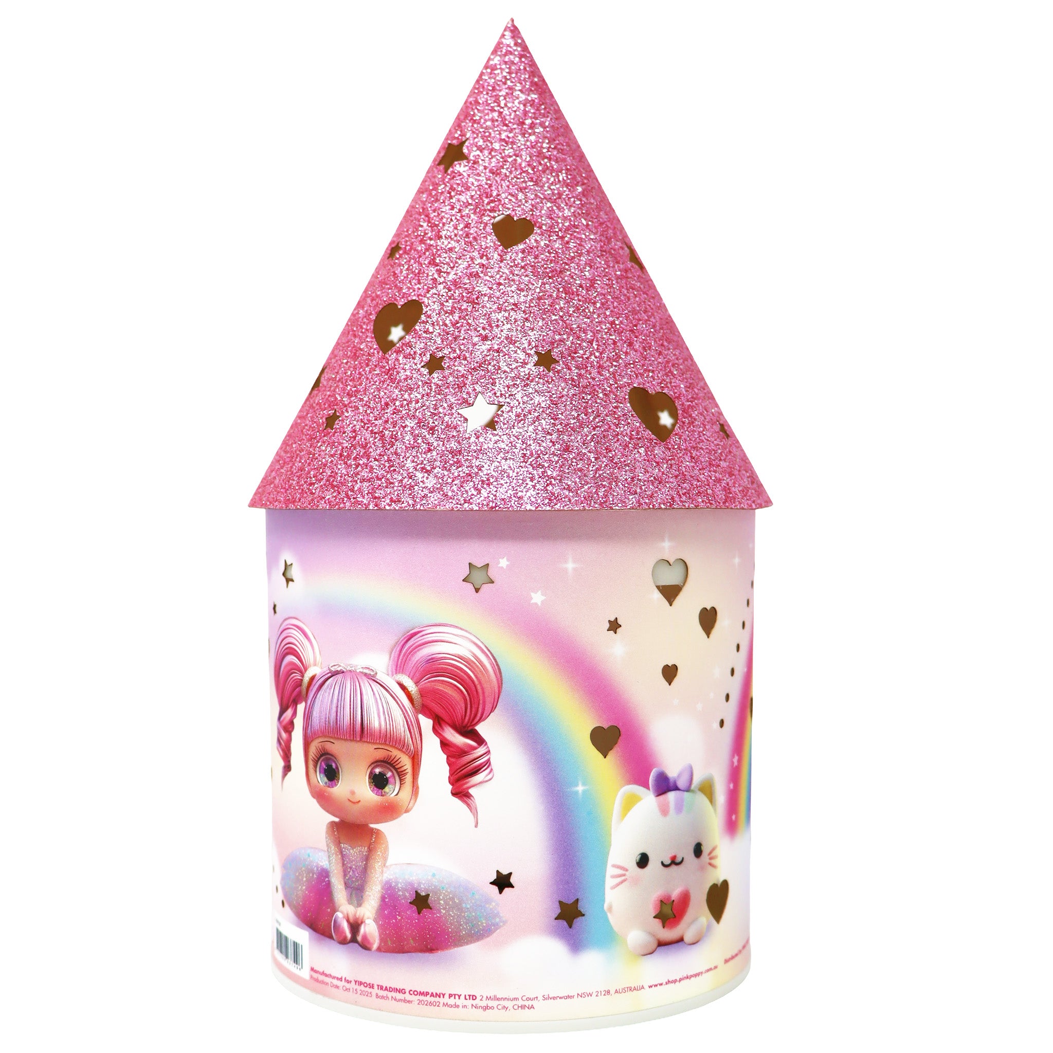 Ballerina Sparkle LED Colour Changing Lantern - Pink Poppy Australia