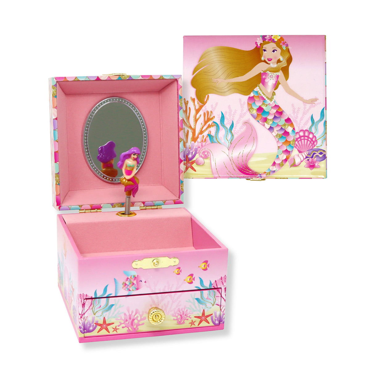 Enchanted Small Mermaid Musical Jewellery Box - Pink Poppy Australia