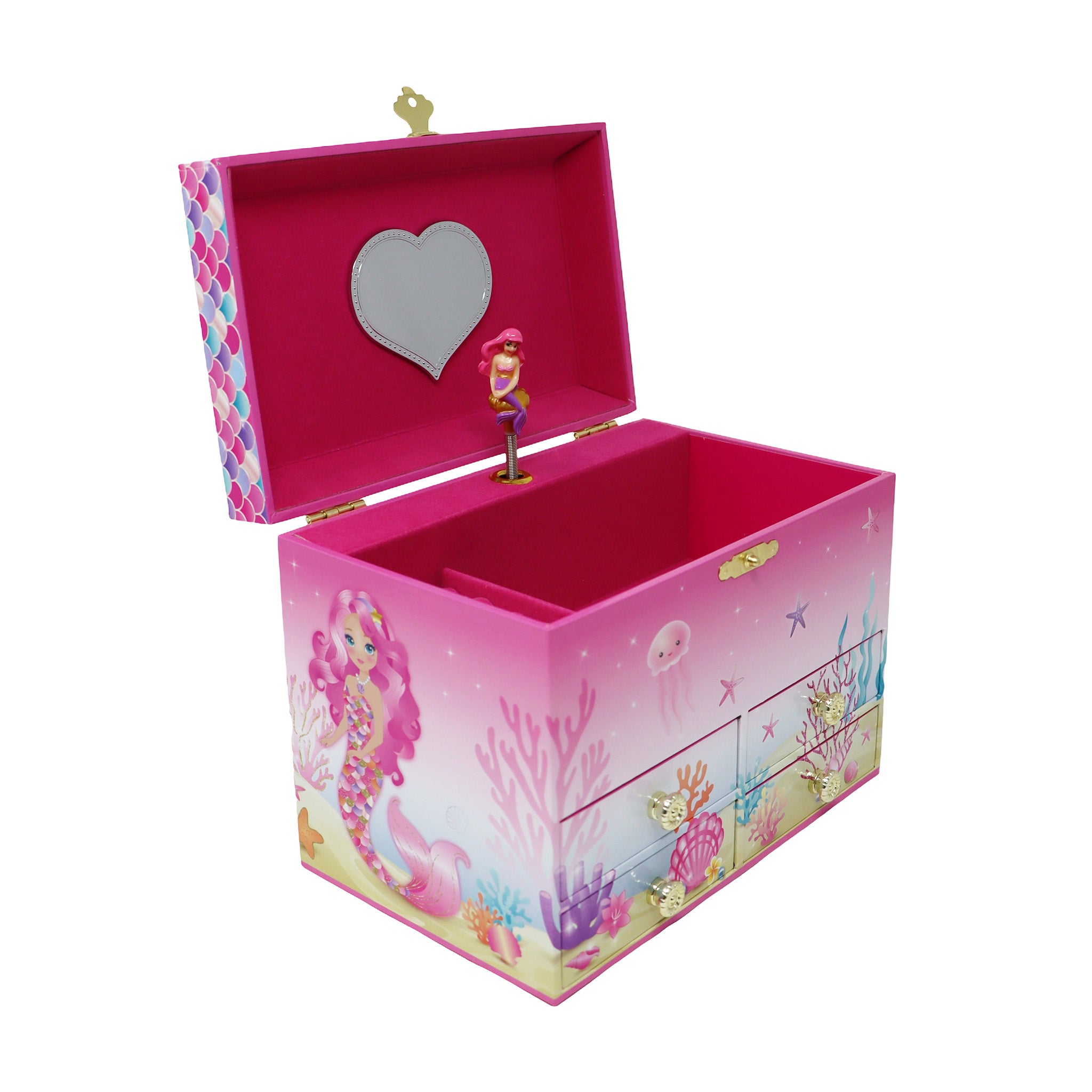 Mermazing Mermaid Medium Musical Jewellery Box - Pink Poppy Australia