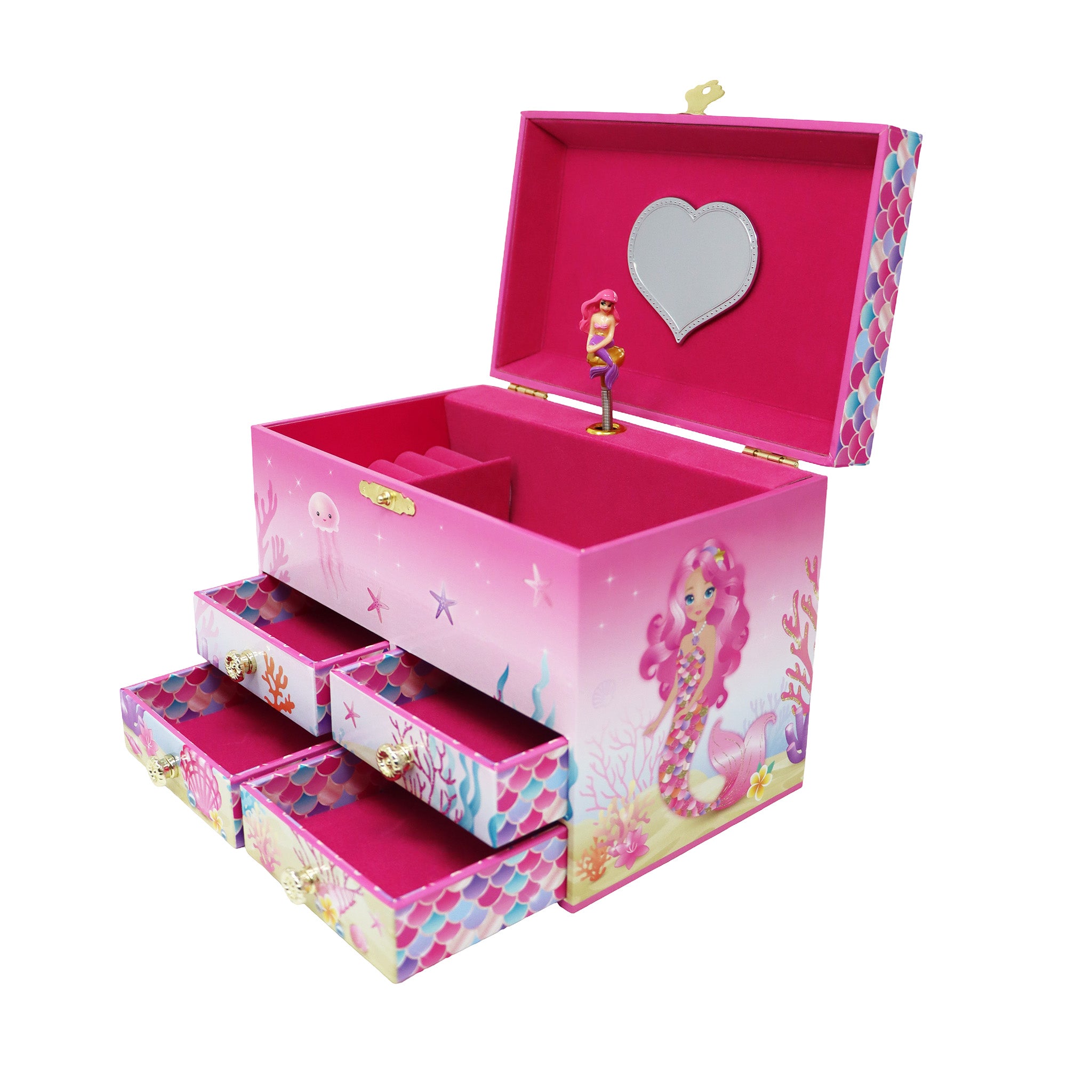 Mermazing Mermaid Medium Musical Jewellery Box - Pink Poppy Australia