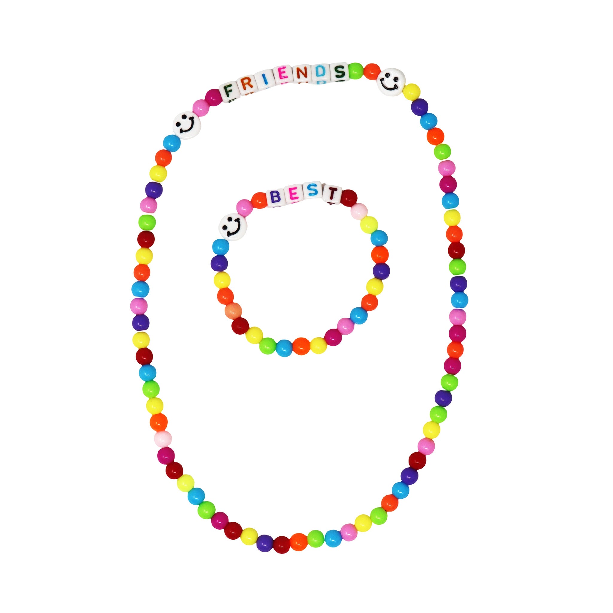 Best Friend Letter Necklace & Bracelet Set - Pink Poppy Australia