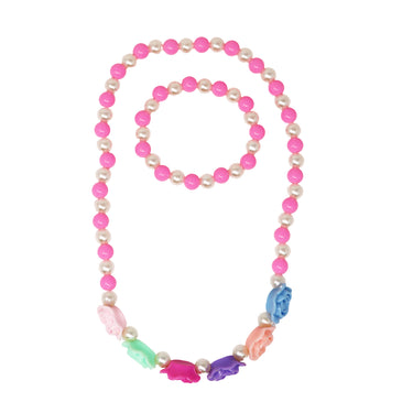 Rosy Candy Necklace & Bracelet Set - Pink Poppy Australia